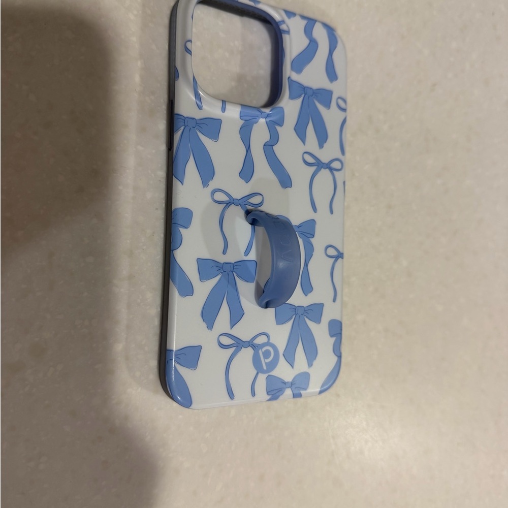 Loopy Case Blue Bow Pattern Phone Case - iPhone 14 pro max